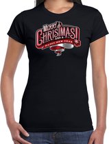 Merry Christmas Kerstshirt / Kerst t-shirt zwart voor dames - Kerstkleding / Christmas outfit S