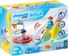 foto van PLAYMOBIL 1.2.3 Aqua Zwemeiland met waterglijbaan  - 70635