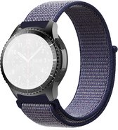 Nylon bandje - geschikt voor Huawei Watch GT / GT Runner / GT2 46 mm / GT 2E / GT 3 46 mm / GT 3 Pro 46 mm / GT 4 46 mm / Watch 3 / Watch 3 Pro / Watch 4 / Watch 4 Pro - donkerblauw