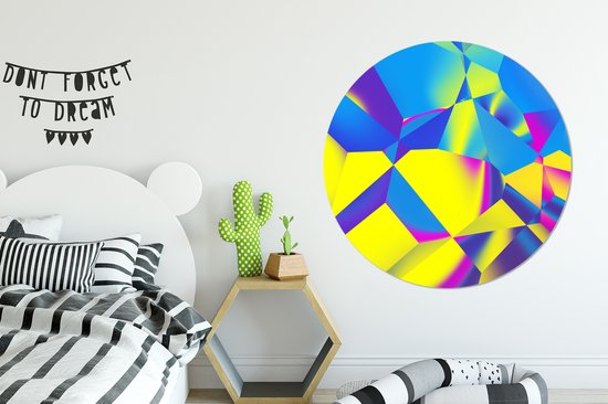 Un fond abstrait avec une structure en losange Assiette en plastique cercle mural ⌀ 120 cm - impression photo sur cercle mural / cercle vivant (décoration murale) XXL / Groot format!