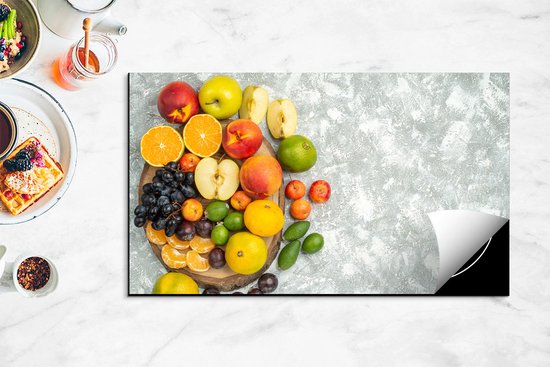 Chefcare Inductie Beschermer Fruit op een Boomstam - 90x52 cm - Afdekplaat Inductie - Kookplaat Beschermer - Inductie Mat