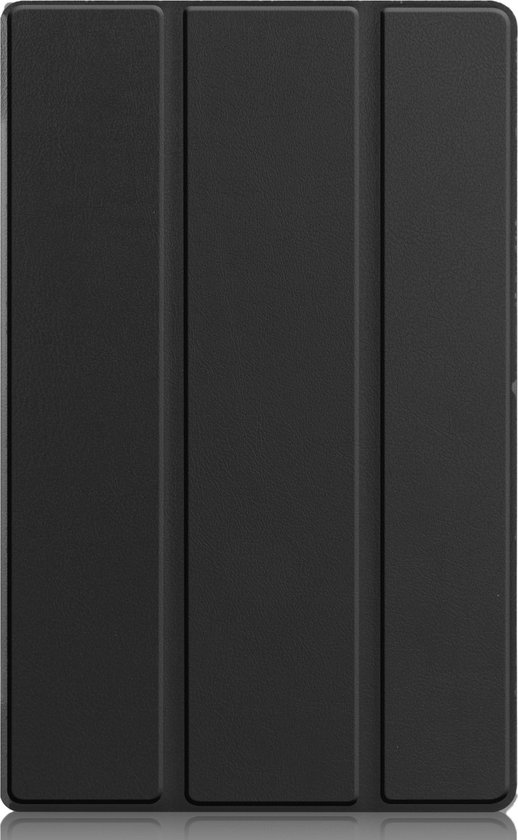 Hoesje Geschikt voor Lenovo Tab M10 Plus 3rd Gen Hoes Case Tablet Hoesje Tri-fold - Hoes Geschikt voor Lenovo Tab M10 Plus (3e Gen) Hoesje Hard Cover Bookcase Hoes - Zwart