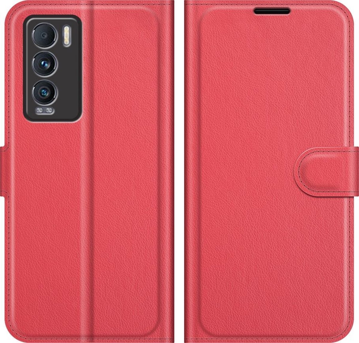 Mobigear Telefoonhoesje geschikt voor Realme GT Master Edition Hoesje | Mobigear Classic Bookcase Portemonnee | Pasjeshouder voor 3 Pasjes | Telefoonhoesje voor Pinpas / OV Kaart / Rijbewijs - Rood