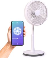 BluMill Smart Fan - Ventilateur sur pied - Hauteur réglable - Avec Wifi - Incl. télécommande - hauteur max 93 cm