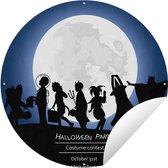 Cercle de jardin Un groupe de creeps à Halloween - 120x120 cm - Affiche de jardin - XXL