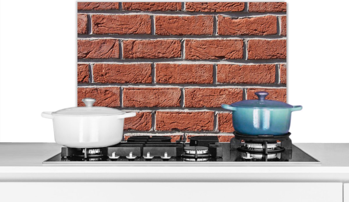 Spatscherm - Muur - Baksteen - Vintage - Spatwand - Koken - 70x50 cm
