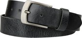 Fana Belts leren riem zwart - Taille 115 - Heren riem echt leer - Broekriem heren - Vaderdag cadeau