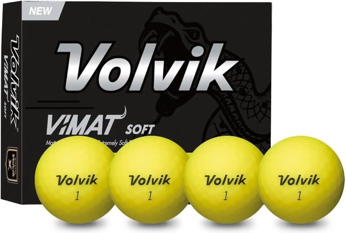 Volvik Vimat Golfballen - Geel - 12 Stuks