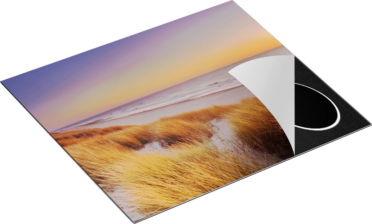 Chefcare Inductie Beschermer Strand en Zee met Zonsondergang - 58,3x51,3 cm - Afdekplaat Inductie - Kookplaat Beschermer - Inductie Mat