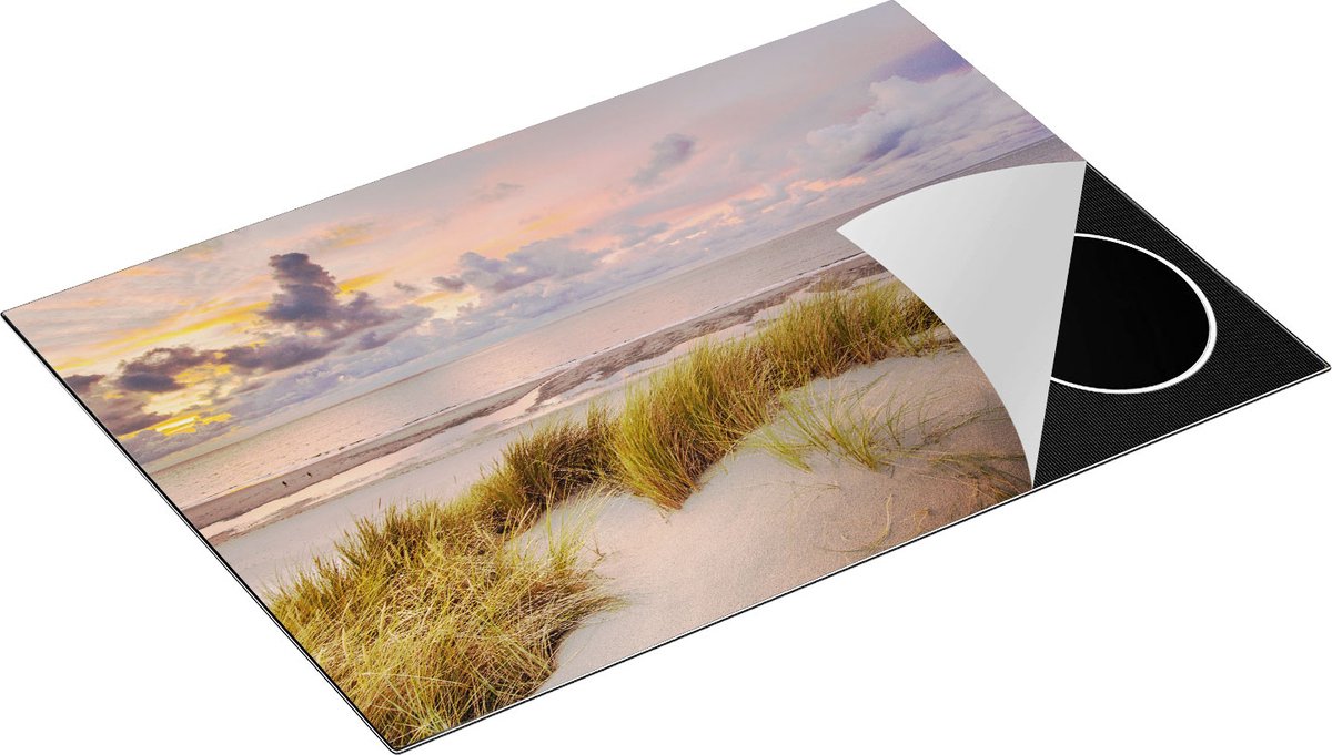 Chefcare Inductie Beschermer Strand en Duinen - 75x52 cm - Afdekplaat Inductie - Kookplaat Beschermer - Inductie Mat