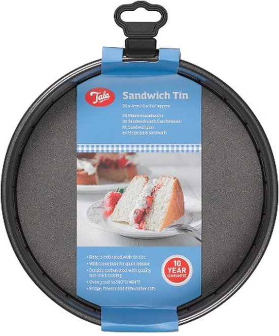 Fat Daddio's taartvorm, rond, geanodiseerd aluminium 6-inch x 3-inch zilver