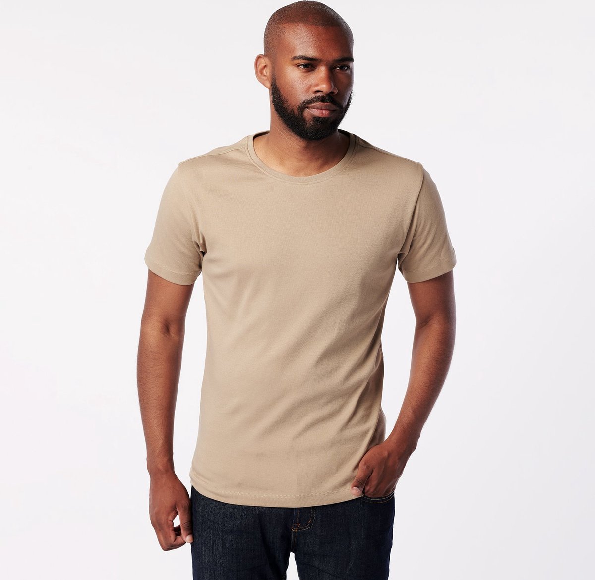 SKOT Duurzaam T-shirt - Sand - zand - Maat XL