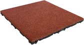 Rubber tegels 45 mm - 0.5 m² (2 tegels van 50 x 50 cm) - Rood