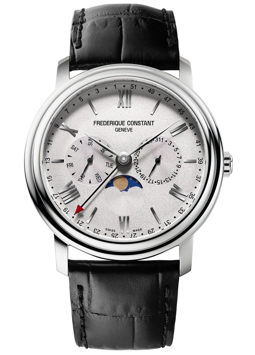 Frédérique Constant Classics FC-270SW4P6 Horloge - Leer - Zwart - Ø 40 mm