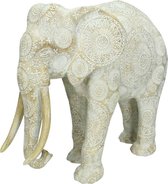 Ornament Olifant Grijs 42x21x31cm - polyresin beeld - decoratie figuur - olifant - Polyresin