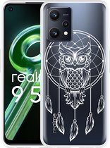 Realme 9 5G Hoesje Dream Owl Mandala White - Designed by Cazy