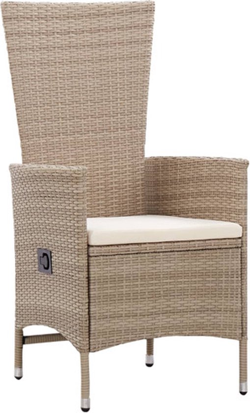 vidaXL Ensemble de jardin 7 pièces avec coussins Beige