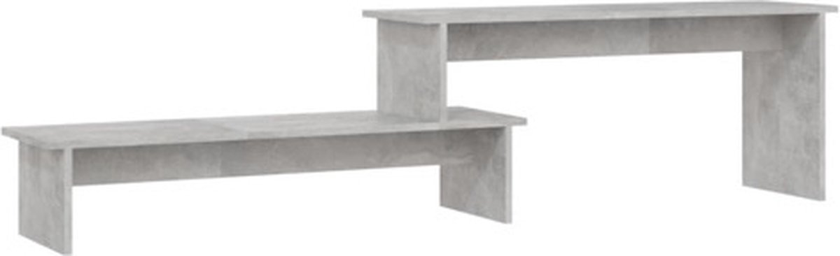vidaXL - Tv-meubel - 180x30x43 - cm - bewerkt - hout - betongrijs