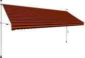Auvent extensible manuellement 400 cm orange et marron