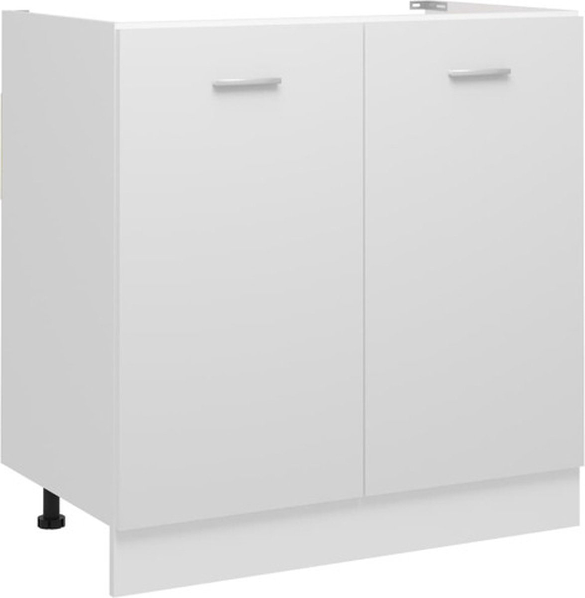 vidaXL - Wastafelonderkast - Lyon - 80x46x81,5 - cm - bewerkt - hout - wit