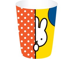 Nijntje themafeest drink bekers/bekertjes - 8x stuks - 200 ml - Kinderfeestje servies