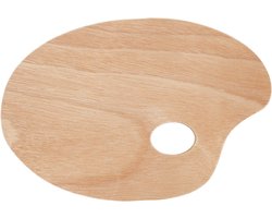 Creotime Verfpalet 20 X 30 Cm Ovaal Hout Naturel