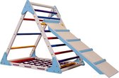 Klimrek pikler net + 2 in 1 glijbaan, klimtoestel voor kinderen, klimtoren voor peuters en kleuters