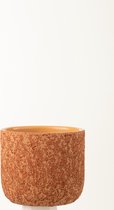 J-Line bloempot Ruw - keramiek - terracotta - medium - Ø 18.50 cm