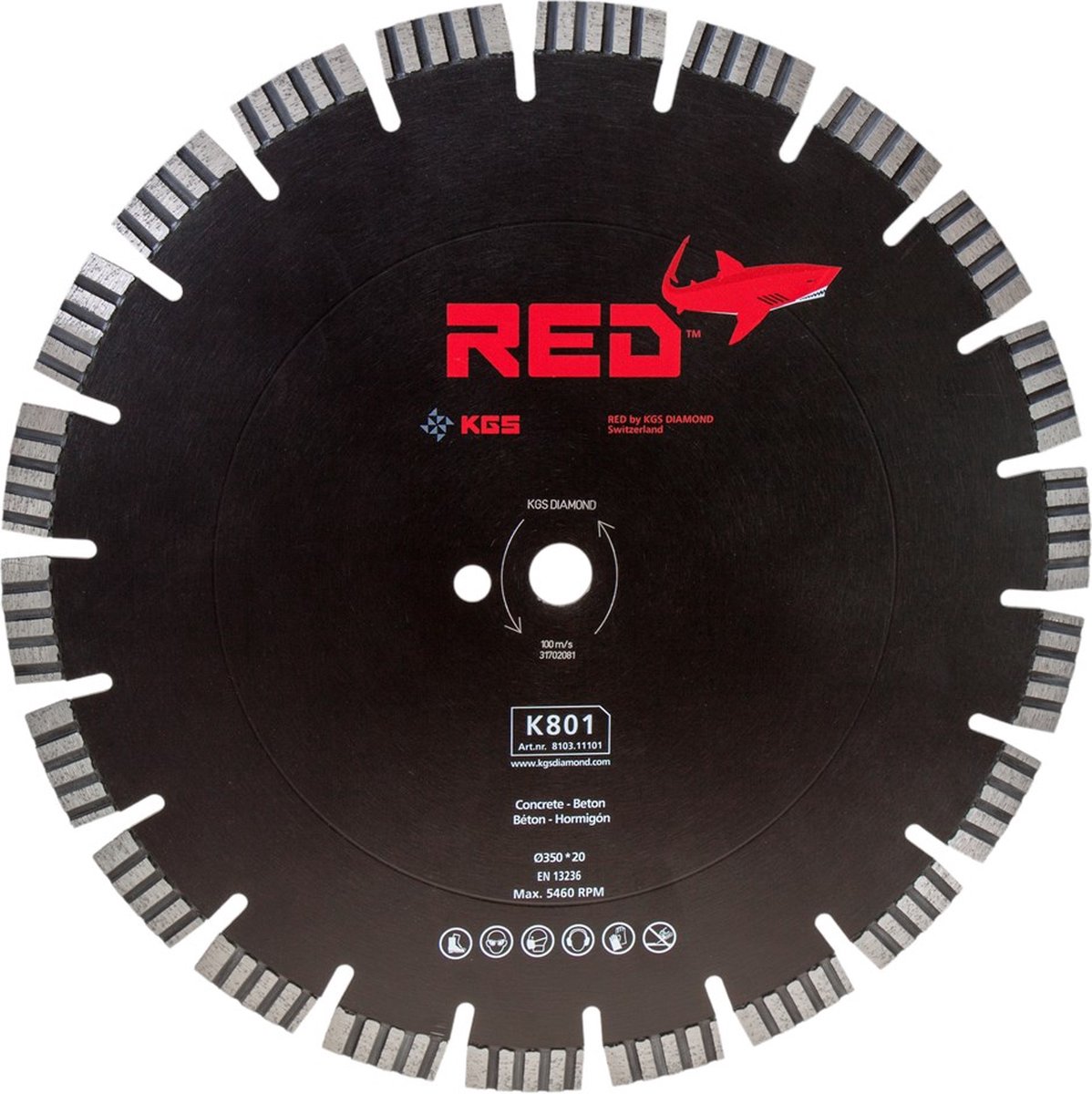Red Diamant zaagblad k801 350mmx20 - 8103.11101