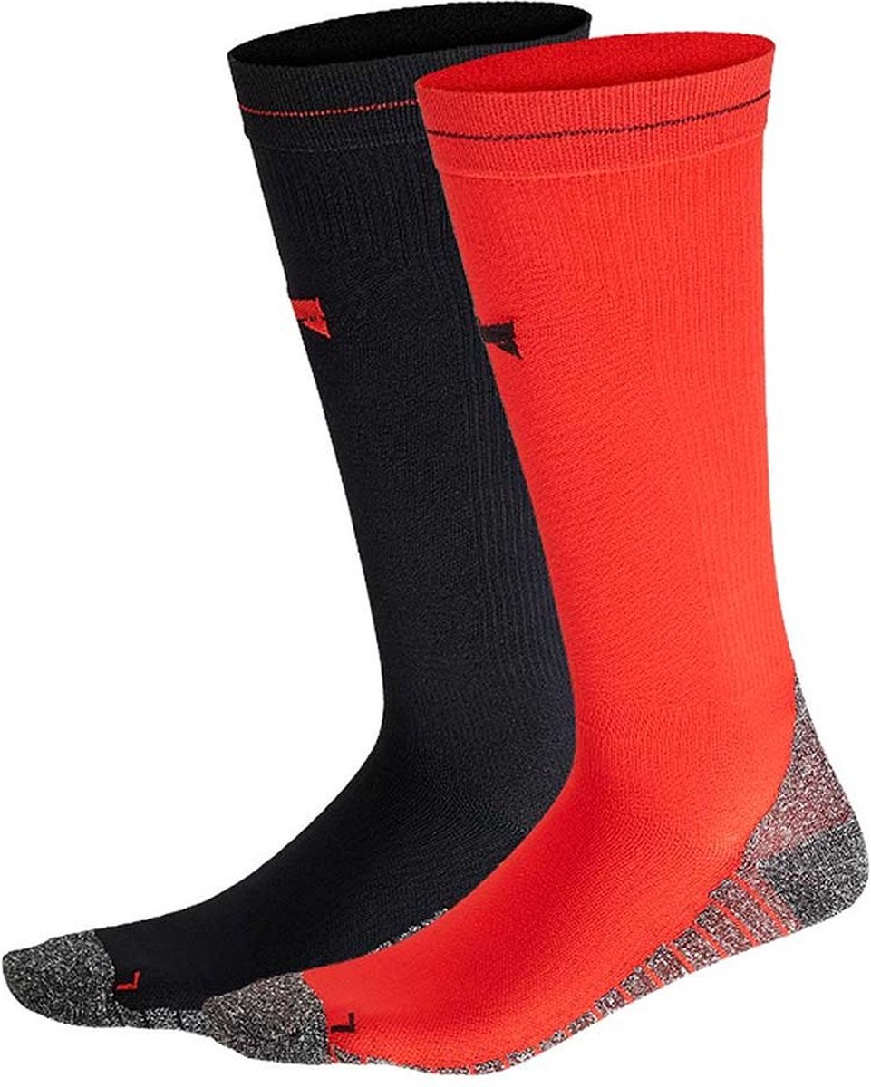 X-treme | Running Compression Socks Zwart-Rood | 2-Pack - Maat 42-45