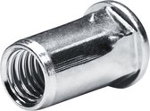 GOEBEL® - 250 x Blindklinkmoeren M 4 - RVS V2A / A2 (AISI 302) (Ø x L) 6,0 mm x 11,5 mm - Vlakke kop Deelszeskant schacht - Schacht einde Open - GO-NUT - 7550410200 - Linkmoeren - Klinkmoeren - Blindmoeren