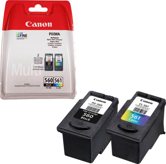 Canon PG-560/CL-561 - Inktcartridge - Zwart / Multicolor - Canon