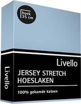 Livello (topper) Hoeslaken Jersey Sky 140x200