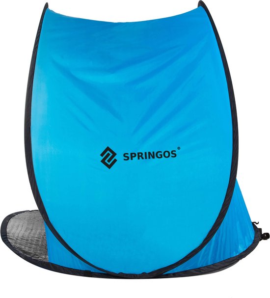 Springos Strandtent - Pop-Up Strandtent - UV Filter - Inclusief Draagtas - 120 x 150 x 110 cm - Blauw van Springos — afbeelding 4
