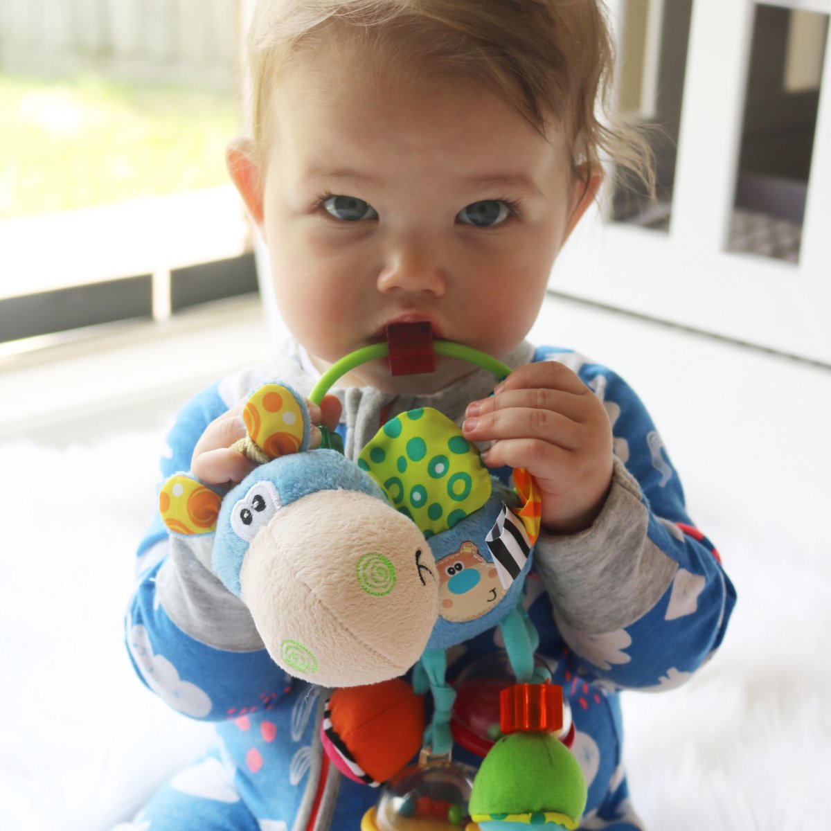 Playgro Clip Clop Rammelaar - Blauw - Activiteitenspeeltje -  Kraamkado — afbeelding 11