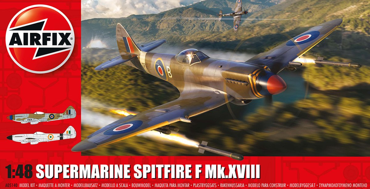 Airfix Modelbouwpakket Militaire voertuigen - 05140 Supermarine Spitfire F Mk.XVIII Plastic - 1:48 - Modelbouw