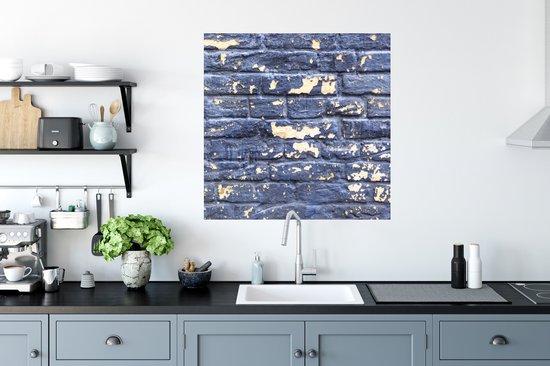 Stickers muraux - Briques - Peinture - Mur - 50x50 cm - Film Adhésif