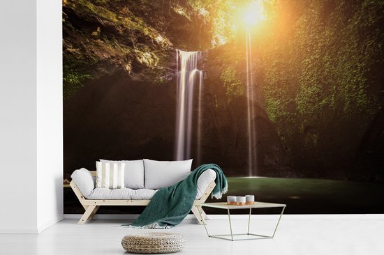 Papier peint - Papier peint photo Cascade - Tropical - Soleil - Largeur 360 cm x hauteur 240 cm