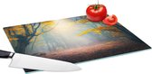Glazen Snijplank - 39x28 - Bos - Mist - Herfst - Snijplanken Glas