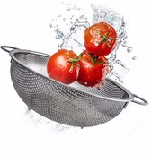 RVS keuken vergiet/zeef 28 cm - Keuken/koken benodigdheden - Pasta/aardappels/groente afgieten - Zeven/vergieten