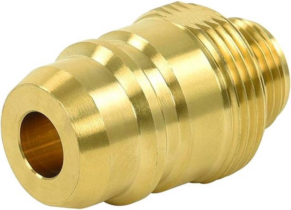 LPG nippel Euronozzle 22 mm messing goud