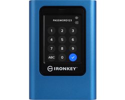 Kingsong IronKey Vault Privacy 80 960 GB Externe harde schijf (3,5 inch) USB-C Blauw IKVP80ES/960G