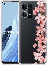 Oppo Reno7 Hoesje Flower Branch - Designed by Cazy