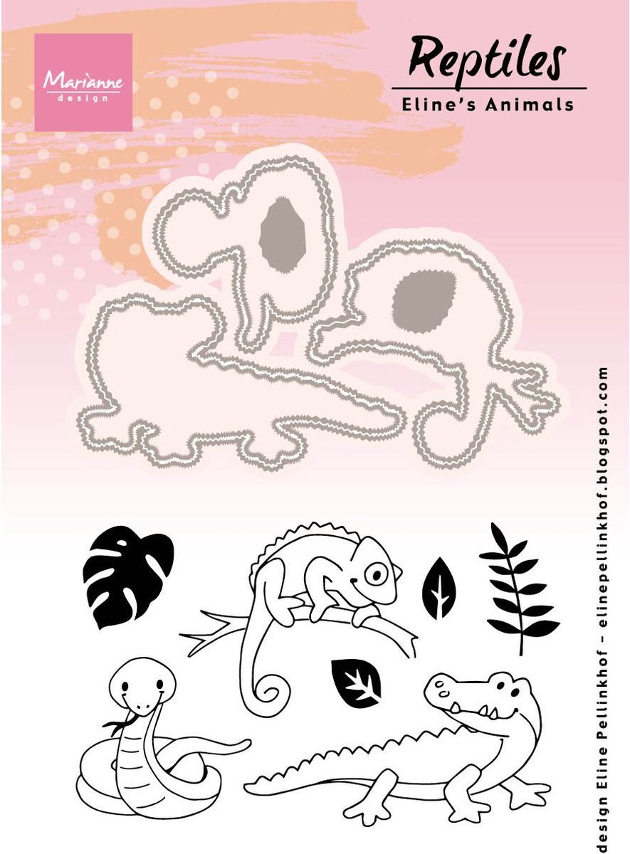 Marianne Design Eline's Clear stamps - animals Reptielen