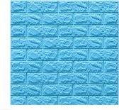 Polaza® 3D Tegelsticker Set - 10 Stuks - Muurstickers - Zelfklevende Wandpanelen - Plaktegels - Zelfklevend Behang - 77 x 70cm Per Stuk - Blauw