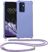 kwmobile telefoonhoesjegeschikt voor Oppo Find X5 Lite - Hoesje van siliconen met telefoonkoord - In lavendel