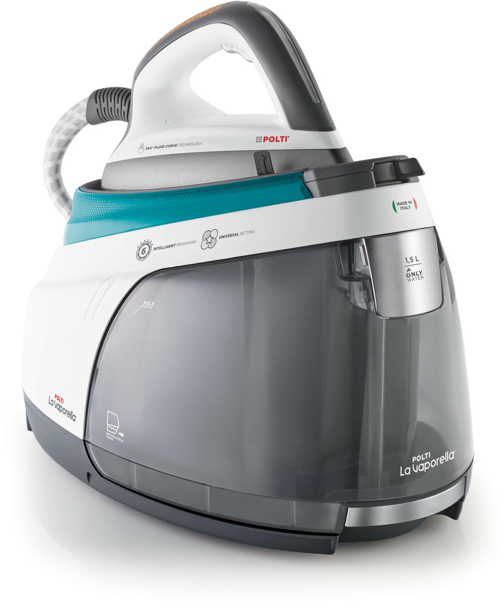 Polti La Vaporella XT100C 2400 W 1,5 l Aluminium zoolplaat Grijs, Turkoois, Wit