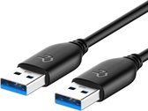 NÖRDIC USB3-221 USB-A naar USB-A kabel - USB3.1 - 5Gbps - 2m - Zwart