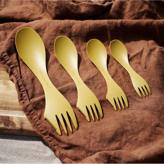 Light My Fire, Spork Left Hand - Bio - 2 Pack - Musty Yellow / Hazy Blue van Light My Fire — afbeelding 3