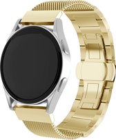 Strap-it Luxe metalen Milanese band geschikt voor Huawei Watch GT 2 42mm / GT 3 42mm / GT 3 Pro 43mm - goud